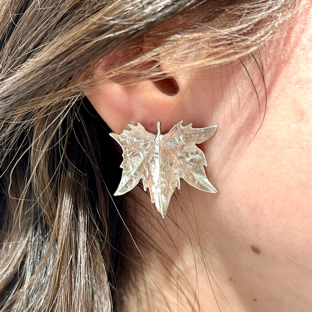 Çınar Yaprağı Küpe