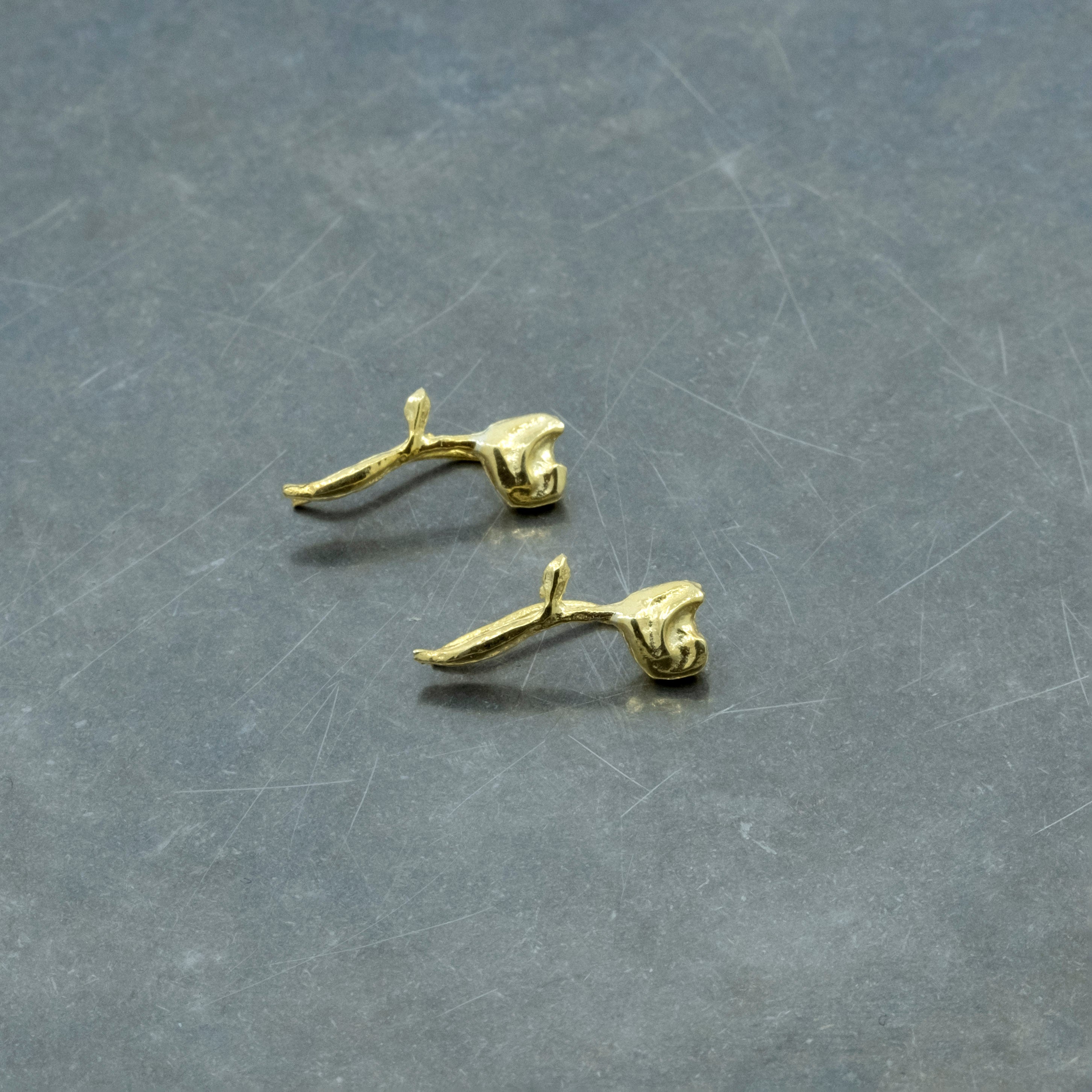 Gül Küpe 925 Ayar Gümüş Kolye